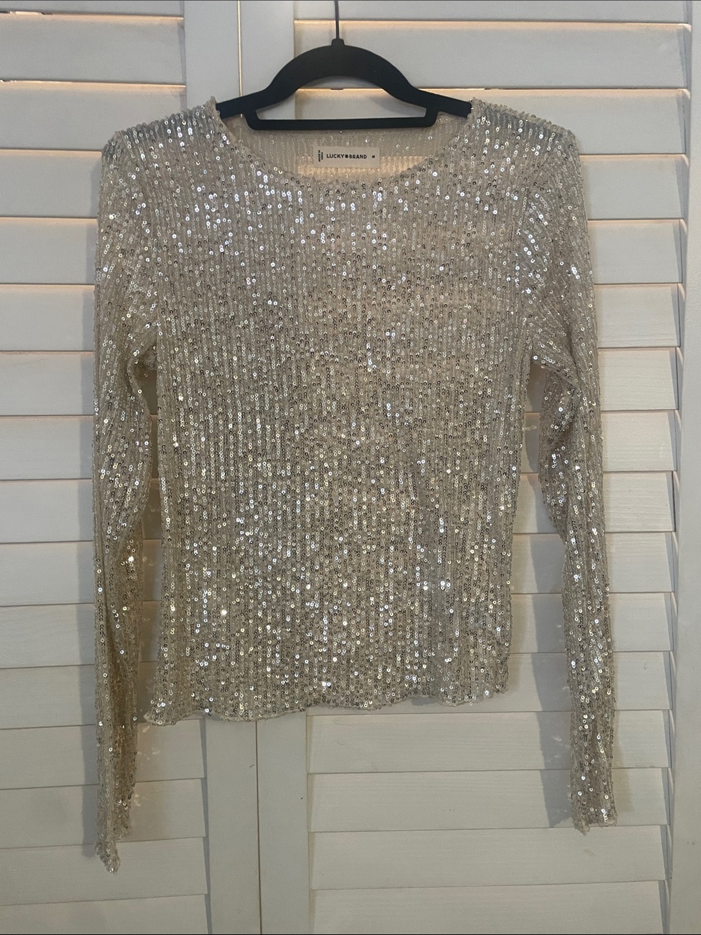 Lucky Brand Gold Sequin Crewneck Pullover
NWOT Size Medium